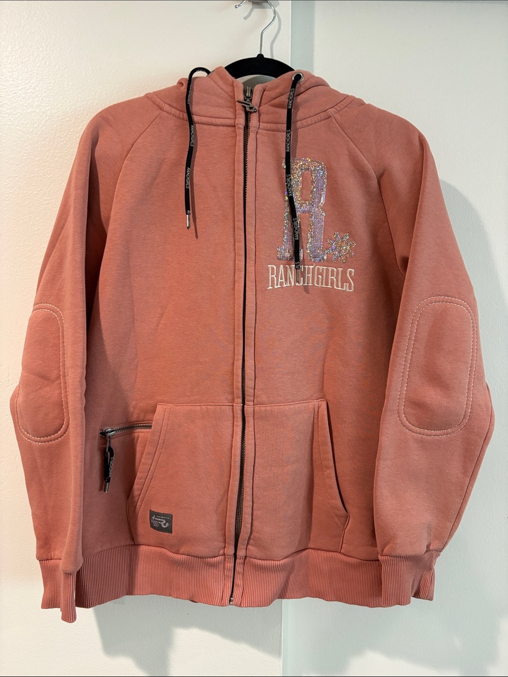 Dusty Rose Zip-Front Hoodie